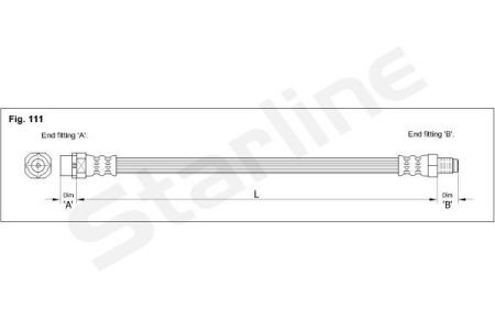 HA E.1210 Starline Тормозной шланг STARLINE