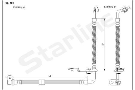 HA ST.1090 Starline Тормозной шланг STARLINE