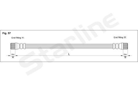 HA G.1221 Starline Тормозной шланг STARLINE