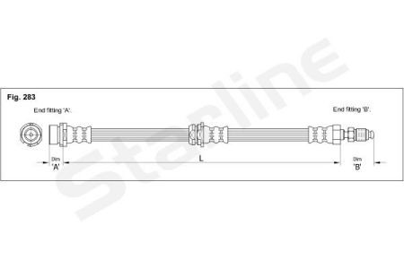 HA AC.1295 Starline Тормозной шланг STARLINE