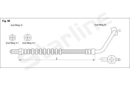 HA AC.1243 Starline Тормозной шланг STARLINE