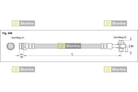 HA ST.1229 Starline Тормозной шланг STARLINE