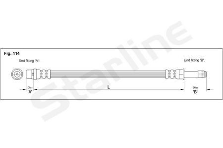 HA ST.1244 Starline Тормозной шланг STARLINE