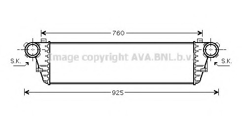 MSA 4297 AVA COOLING MS-W203 Интеркулер AVA