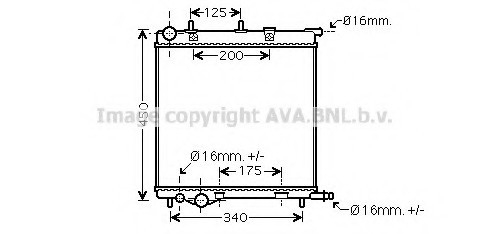 PE 2368 AVA COOLING Радиатор охлаждения двигателя (PE2368) AVA