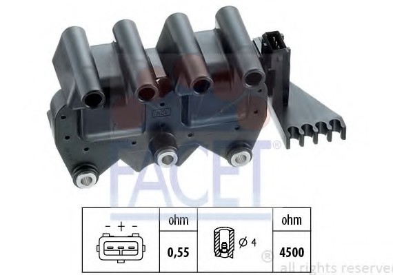 Катушка зажигания FACET 9.6245