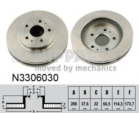 N3306030 NIPPARTS (Нидерланды) Тормозной диск NIPPARTS