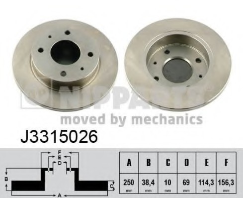 J3315026 NIPPARTS (Нидерланды) Тормозной диск NIPPARTS