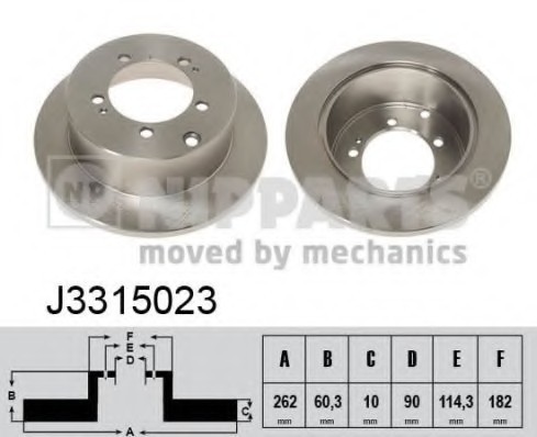 J3315023 NIPPARTS (Нидерланды) Тормозной диск NIPPARTS