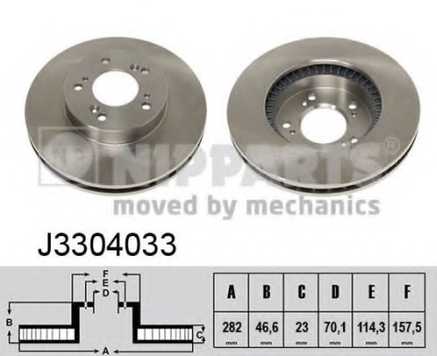 J3304033 NIPPARTS (Нидерланды) Тормозной диск NIPPARTS