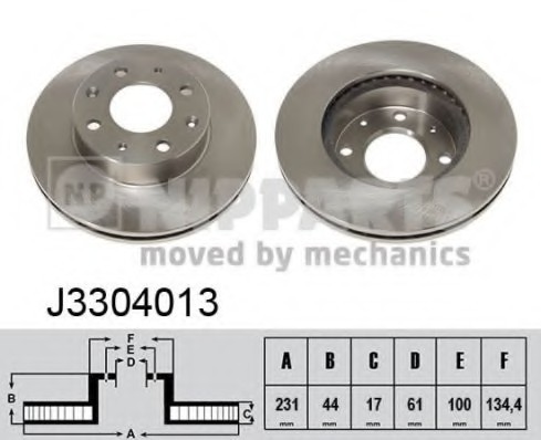 J3304013 NIPPARTS (Нидерланды) Тормозной диск NIPPARTS