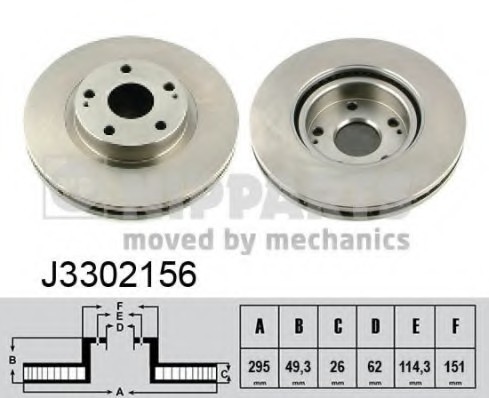 J3302156 NIPPARTS (Нидерланды) Гальмівний диск NIPPARTS