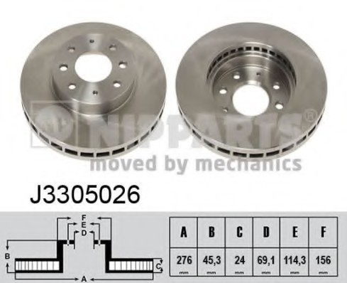 J3305026 NIPPARTS (Нидерланды) Тормозной диск NIPPARTS