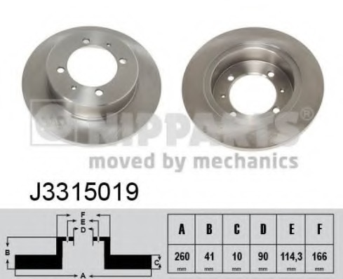 J3315019 NIPPARTS (Нидерланды) Тормозной диск NIPPARTS