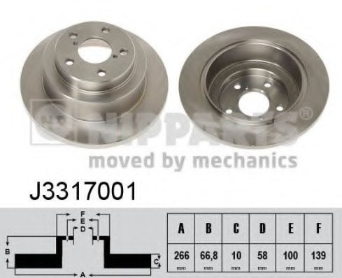 J3317001 NIPPARTS (Нидерланды) Тормозной диск NIPPARTS