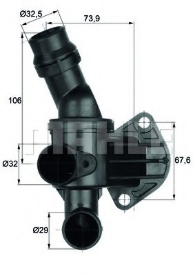 TI 6 80 MAHLE Термостат (пр-во Mahle)