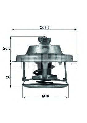 Фото термостат (пр-во Mahle) TX 102 82 D MAHLE TX 102 82 D MAHLE Термостат (пр-во Mahle)