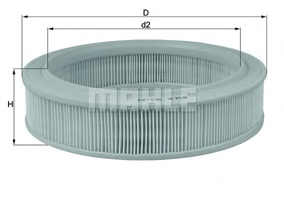 LX81 KNECHT Повітряний фільтр KNECHT