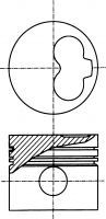 87-990107-40 NURAL Поршень з кільцями VAG 80,01 1,9D/2,4D (вир-во NURAL)