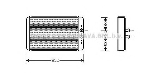 FTA 6265 AVA COOLING Радіатор обігрівача салону Citroen Jumper Fiat Ducato Peugeot Boxer 2,0d 2,2d 2,8d 02> (FTA6265) AVA