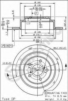 08.6897.11 BREMBO (Германия) Диск тормозной BREMBO