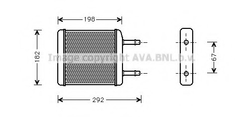 DWA6024 AVA COOLING Радиатор отопителя DAEWOO MATIZ 0.8 MT/AT 98-(пр-во AVA)