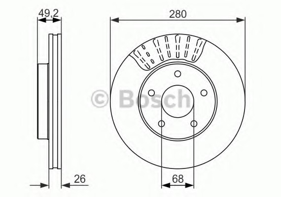 0 986 479 678 BOSCH Гальмівний диск BOSCH