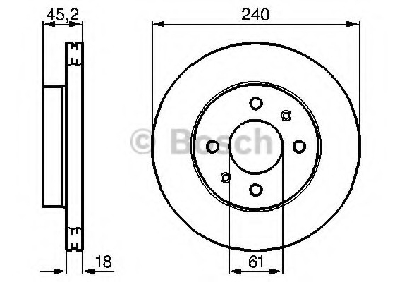 0 986 478 533 BOSCH Тормозной диск BOSCH