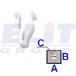C60512 ELIT  Зажим бампера ELIT