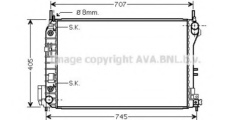 OLA 2341 AVA COOLING Радиатор AVA