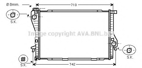 BWA 2300 AVA COOLING Радиатор AVA