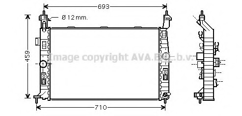 OL 2345 AVA COOLING Радіатор, Система охолодження двигуна