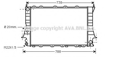 AIA 2081 AVA COOLING Радиатор AVA