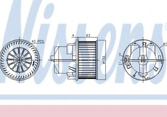 87223 NISSENS (Дания) Вентилятор салону