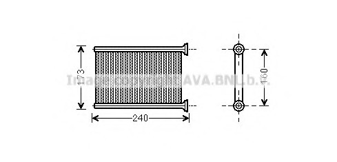 RT 6569 AVA COOLING Радіатор обігрівача OPEL VIVARO B / RENAULT FLUENCE (08-) (вир-во AVA)