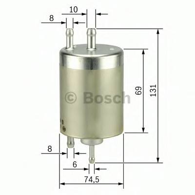 0450915001 BOSCH Фильтр топливный H=126mm DB 1,4-2,1: A-klasse, Vaneo дв.M166 97- 0450915001 BOSCH