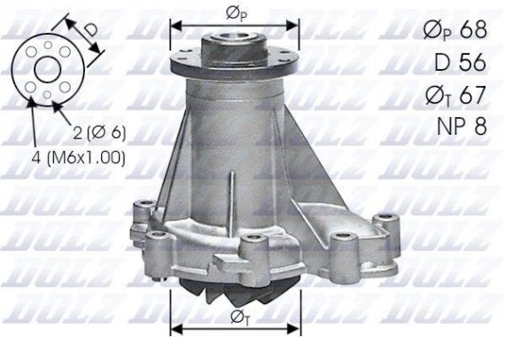 M176 DOLZ Насос системи охолодження