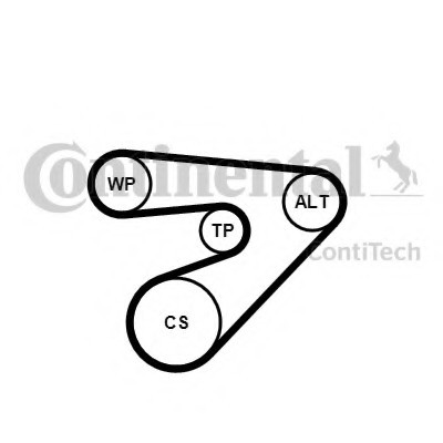 6PK1453K2 CONTINENTAL (Германия) Роликовий модуль натягувача ременя (ролик, ремінь) 6PK1453K2 CONTITECH