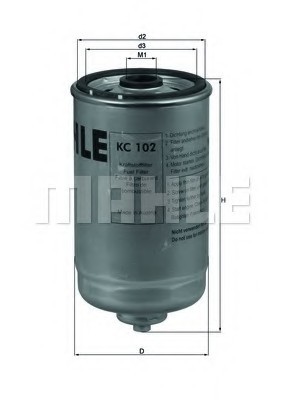 KC 102 MAHLE Фільтр палива