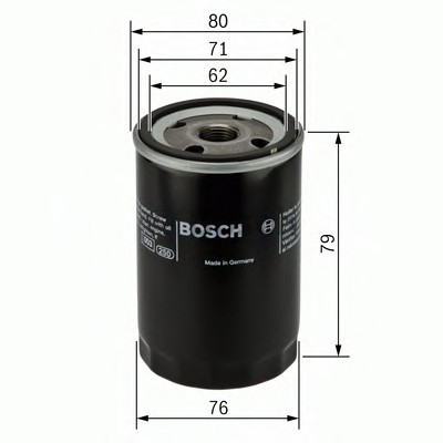 0451103297 BOSCH Фильтр масляный H=79mm OPEL Astra F, G 1,7/2,0i 0451103297 BOSCH