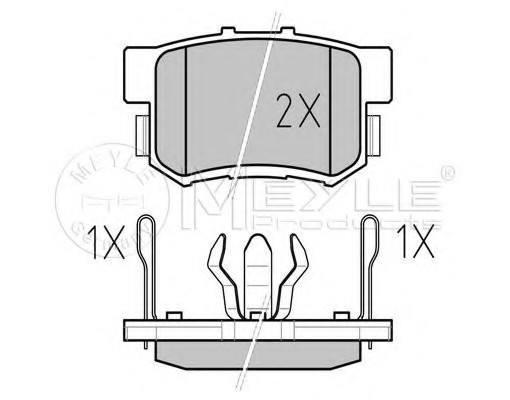 025 242 3114/W MEYLE Тормозные колодки дисковые HONDA CR-V II 025 242 3114/W MEYLE