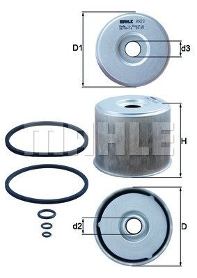 KX 23 MAHLE Фільтр палива