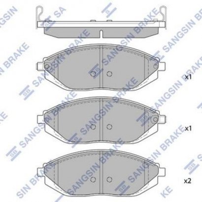 SP1392 Hi-Q (SANGSIN BRAKE) Колодки тормозные дисковые GM SPARK 10- FRONT SP1392 HI-Q