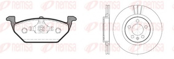 8633.00 Remsa Комплект: 2 диска+ 4 колодки гальмівних 8633.00 REMSA