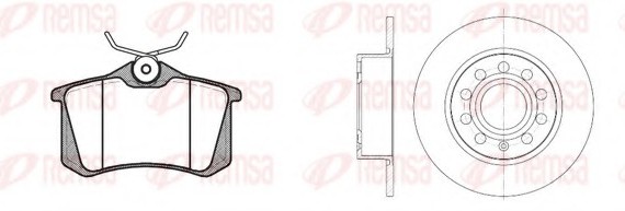 8263.06 Remsa Комплект: 2 диска+ 4 колодки гальмівних 8263.06 REMSA