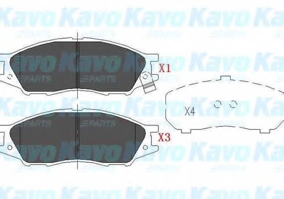KBP-6577 KAVO (Нидерланды) Комплект гальмівних колодок
