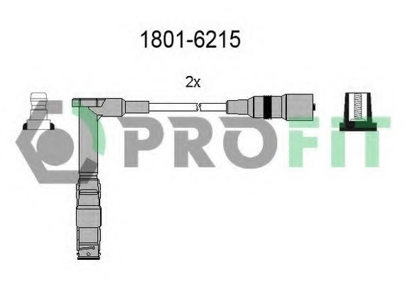 Фото комплект кабелів високовольтних 1801-6215 PROFIT 1801-6215 PROFIT 1801-6215 PROFIT Комплект кабелів високовольтних 1801-6215 PROFIT