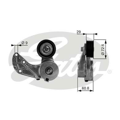 T38317 GATES Роликовый модуль натяжителя ремня T38317 GATES