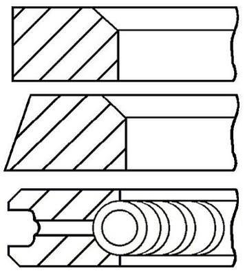 08-743120-00 GOETZE Кольца поршневые Goetze MB Spinter 08-743120-00