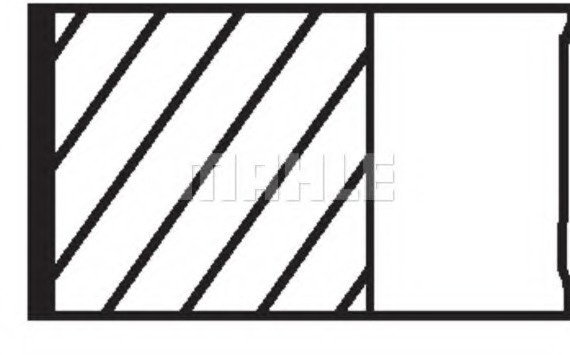 001 92 N2 MAHLE Кольца поршневые MB 87.50 OM615 001 92 N2 MAHLE